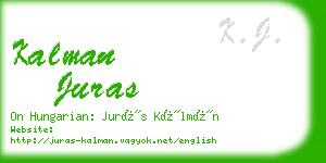 kalman juras business card